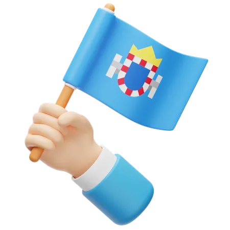 Melilla flag  3D Icon