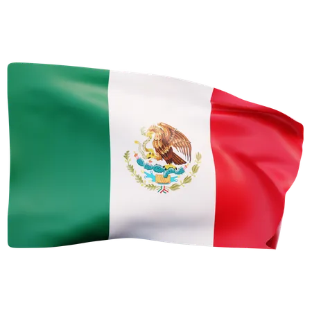 Bandera de mexico  3D Icon