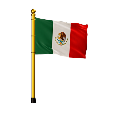 Bandera de mexico  3D Icon