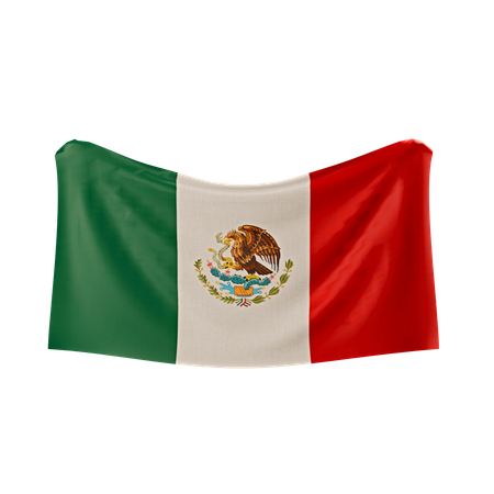 Bandera de mexico  3D Icon