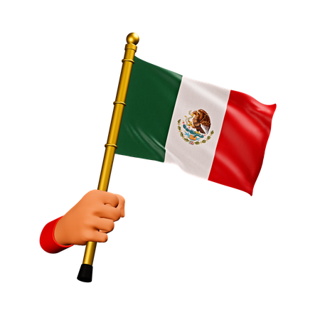 Bandera de mexico  3D Icon