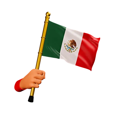 Bandera de mexico  3D Icon