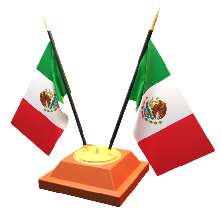 Bandera de mexico  3D Icon