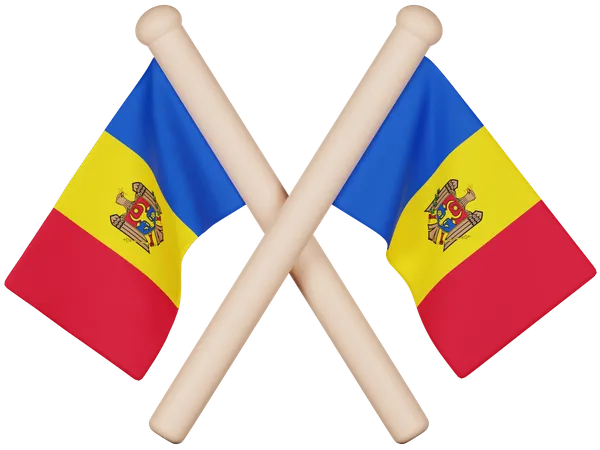 Bandera de moldavia  3D Icon