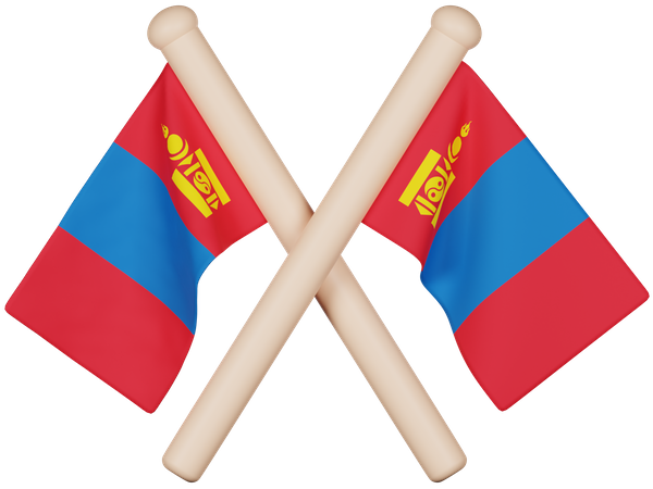 Bandera de mongolia  3D Icon