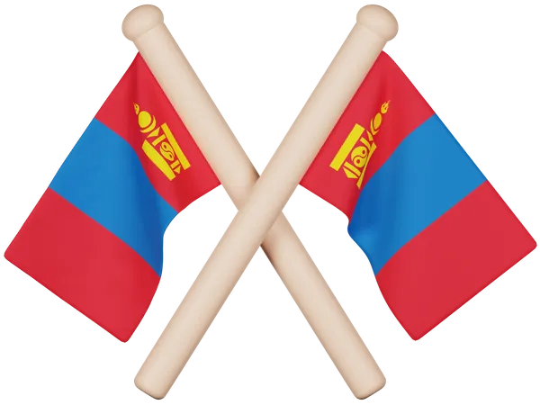 Bandera de mongolia  3D Icon