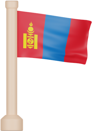 Bandera de mongolia  3D Icon