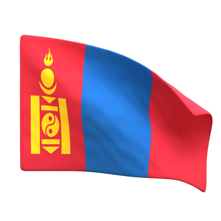 Bandera de mongolia  3D Icon