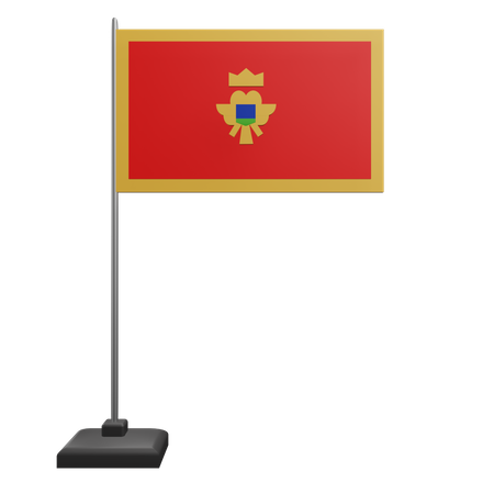 Bandera de montenegro  3D Icon