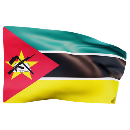 Bandera de mozambique  3D Icon