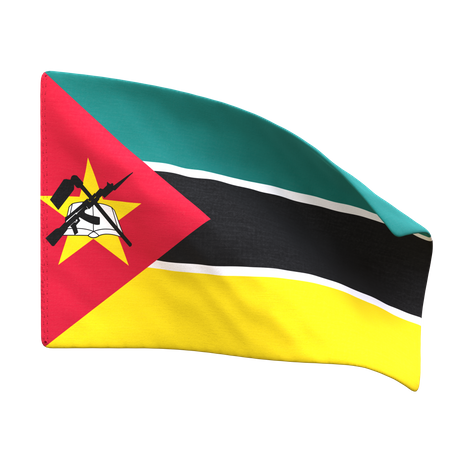 Bandera de mozambique  3D Icon