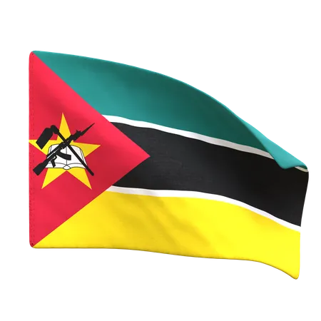 Bandera de mozambique  3D Icon