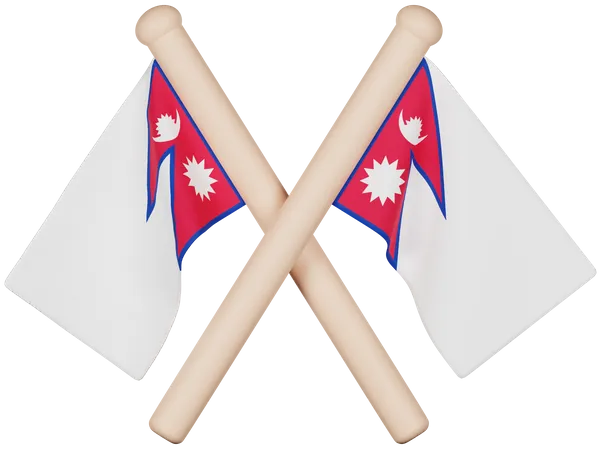 Bandera de nepal  3D Icon