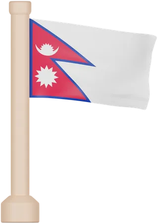 Bandera de nepal  3D Icon