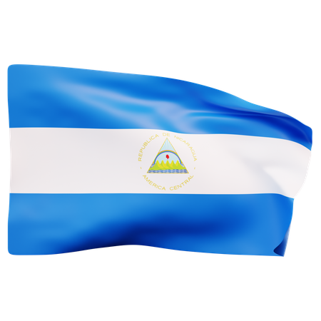 Bandera de nicaragua  3D Icon