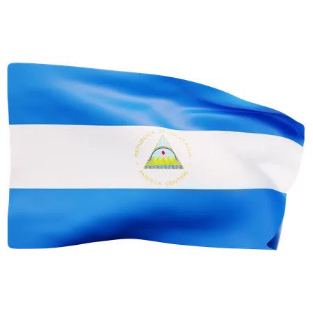 Bandera de nicaragua  3D Icon