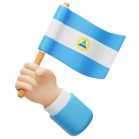 Bandera de nicaragua  3D Icon