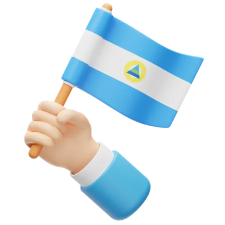 Bandera de nicaragua  3D Icon