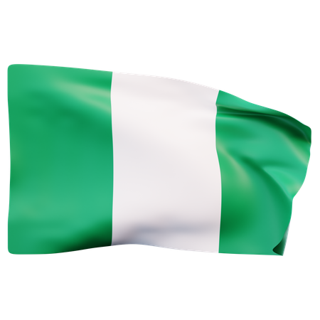 Bandera de nigeria  3D Icon