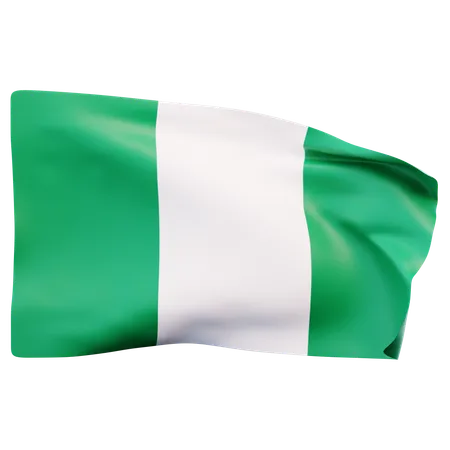 Bandera de nigeria  3D Icon