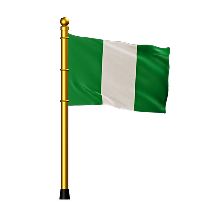 Bandera de nigeria  3D Icon