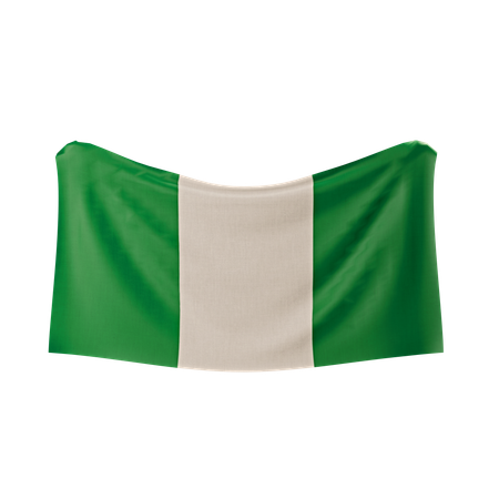 Bandera de nigeria  3D Icon