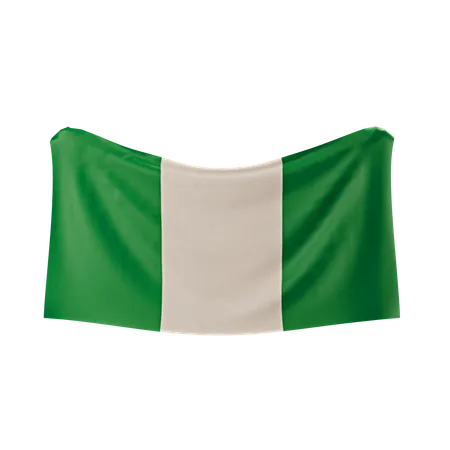 Bandera de nigeria  3D Icon