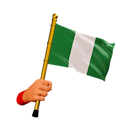 Bandera de nigeria  3D Icon