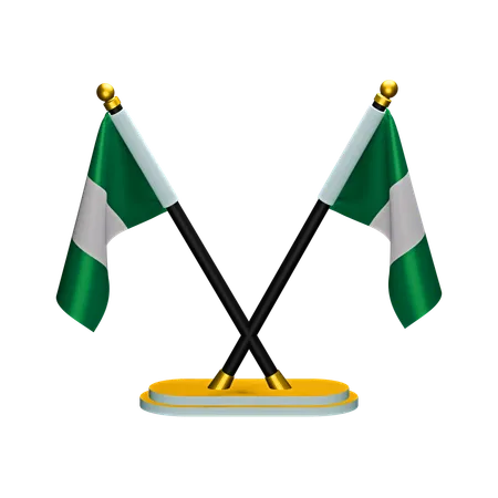 Bandera de nigeria  3D Icon