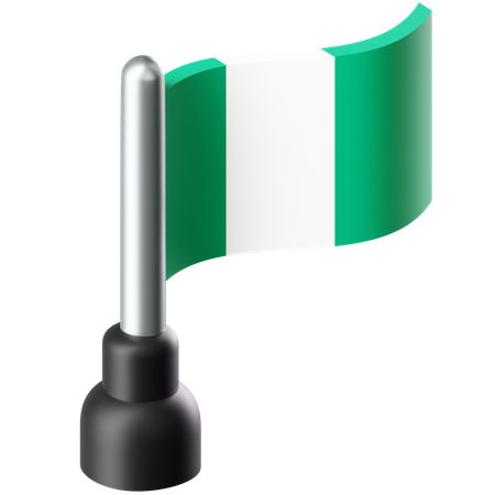 Bandera de nigeria  3D Icon