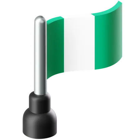 Bandera de nigeria  3D Icon