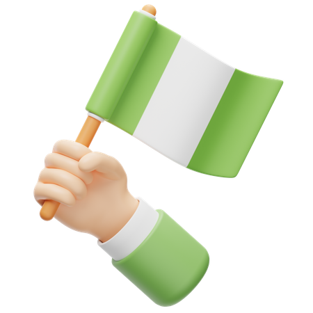 Bandera de nigeria  3D Icon