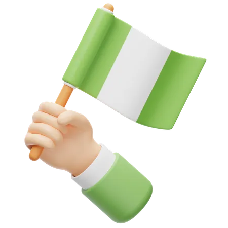 Bandera de nigeria  3D Icon