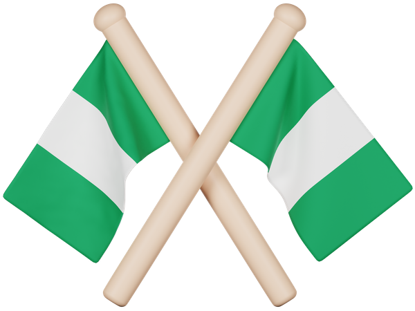 Bandera de nigeria  3D Icon