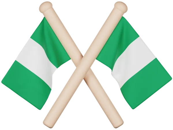 Bandera de nigeria  3D Icon