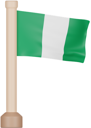 Bandera de nigeria  3D Icon