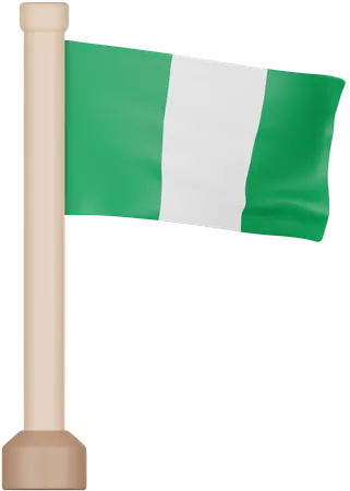 Bandera de nigeria  3D Icon