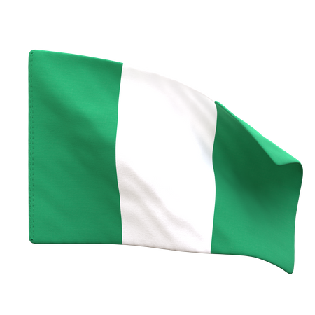 Bandera de nigeria  3D Icon