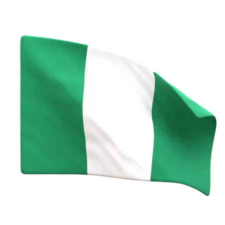 Bandera de nigeria  3D Icon