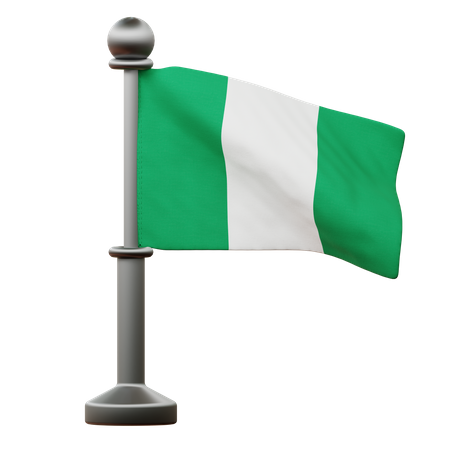 Bandera de nigeria  3D Icon