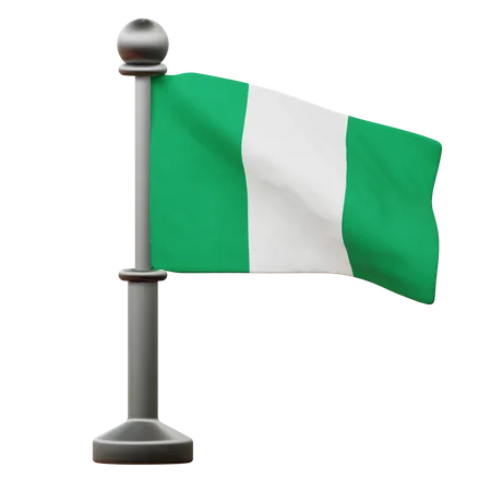 Bandera de nigeria  3D Icon