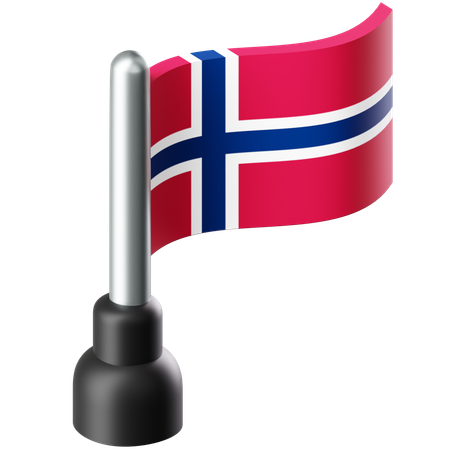 Bandera de noruega  3D Icon