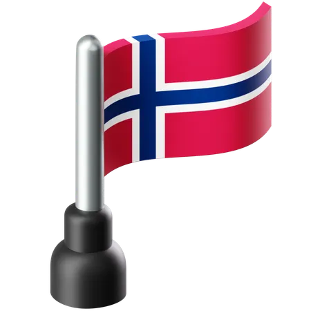 Bandera de noruega  3D Icon