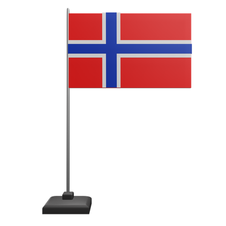 Bandera de noruega  3D Icon