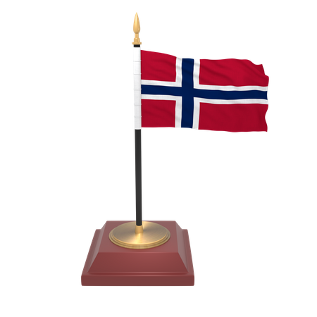 Bandera de noruega  3D Icon