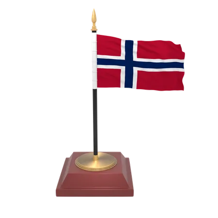 Bandera de noruega  3D Icon