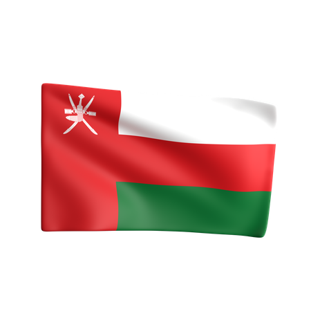 Bandera de oman  3D Icon