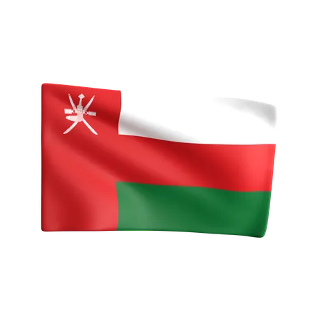 Bandera de oman  3D Icon