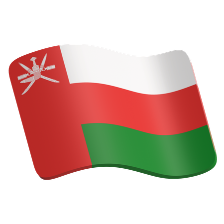 Bandera de oman  3D Icon