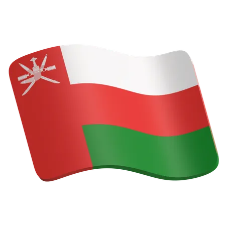 Bandera de oman  3D Icon